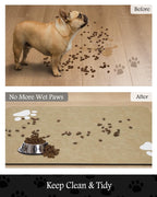 Pet Feeding Mat-Absorbent Dog Mat for Food and Water Bowl-No Stains Quick Dry Water Dispenser Mat-Dog Accessories Pet Supplies-Bowl for Messy Drinkers（Brown,23"x34"