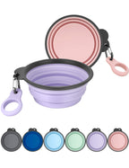 Aonkey 2 Pack 15oz/1.8 Cup Collapsible Dog Bowls with Bottle Carrier