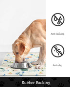 Pet Feeding Mat-Absorbent Dog Mat for Food and Water Bowl-No Stains Quick Dry Water Dispenser Mat-Dog Accessories Pet Supplies-Bowl for Messy Drinkers（Brown,23"x34"
