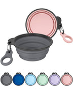 Aonkey 2 Pack 15oz/1.8 Cup Collapsible Dog Bowls with Bottle Carrier
