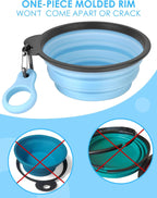 Aonkey 2 Pack 15oz/1.8 Cup Collapsible Dog Bowls with Bottle Carrier
