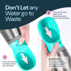 MalsiPree Dog Water Bottle Dispenser - 12 oz Navy Blue, Leak-Proof