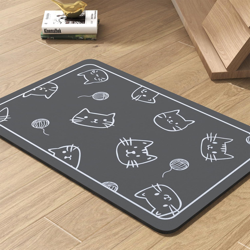 Pet Feeding Mat-Absorbent Dog Mat for Food and Water Bowl-No Stains Quick Dry Water Dispenser Mat-Dog Accessories Pet Supplies-Bowl for Messy Drinkers（Brown,23"x34"