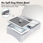 UPSKY 2-in-1 Elevated Dog Bowls Set with 4 Height Adjustable Stand, Balck