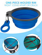 Aonkey 2 Pack 15oz/1.8 Cup Collapsible Dog Bowls with Bottle Carrier