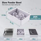 UPSKY 2-in-1 Elevated Dog Bowls Set with 4 Height Adjustable Stand, Balck