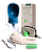 MalsiPree Dog Water Bottle Dispenser - 12 oz Navy Blue, Leak-Proof
