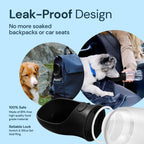 MalsiPree Dog Water Bottle Dispenser - 12 oz Navy Blue, Leak-Proof