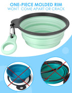 Aonkey 2 Pack 15oz/1.8 Cup Collapsible Dog Bowls with Bottle Carrier
