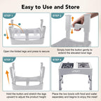 UPSKY 2-in-1 Elevated Dog Bowls Set with 4 Height Adjustable Stand, Balck