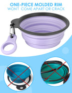 Aonkey 2 Pack 15oz/1.8 Cup Collapsible Dog Bowls with Bottle Carrier