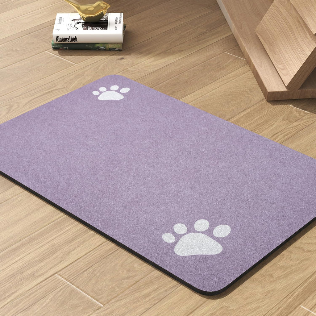 Pet Feeding Mat-Absorbent Dog Mat for Food and Water Bowl-No Stains Quick Dry Water Dispenser Mat-Dog Accessories Pet Supplies-Bowl for Messy Drinkers（Brown,23"x34"