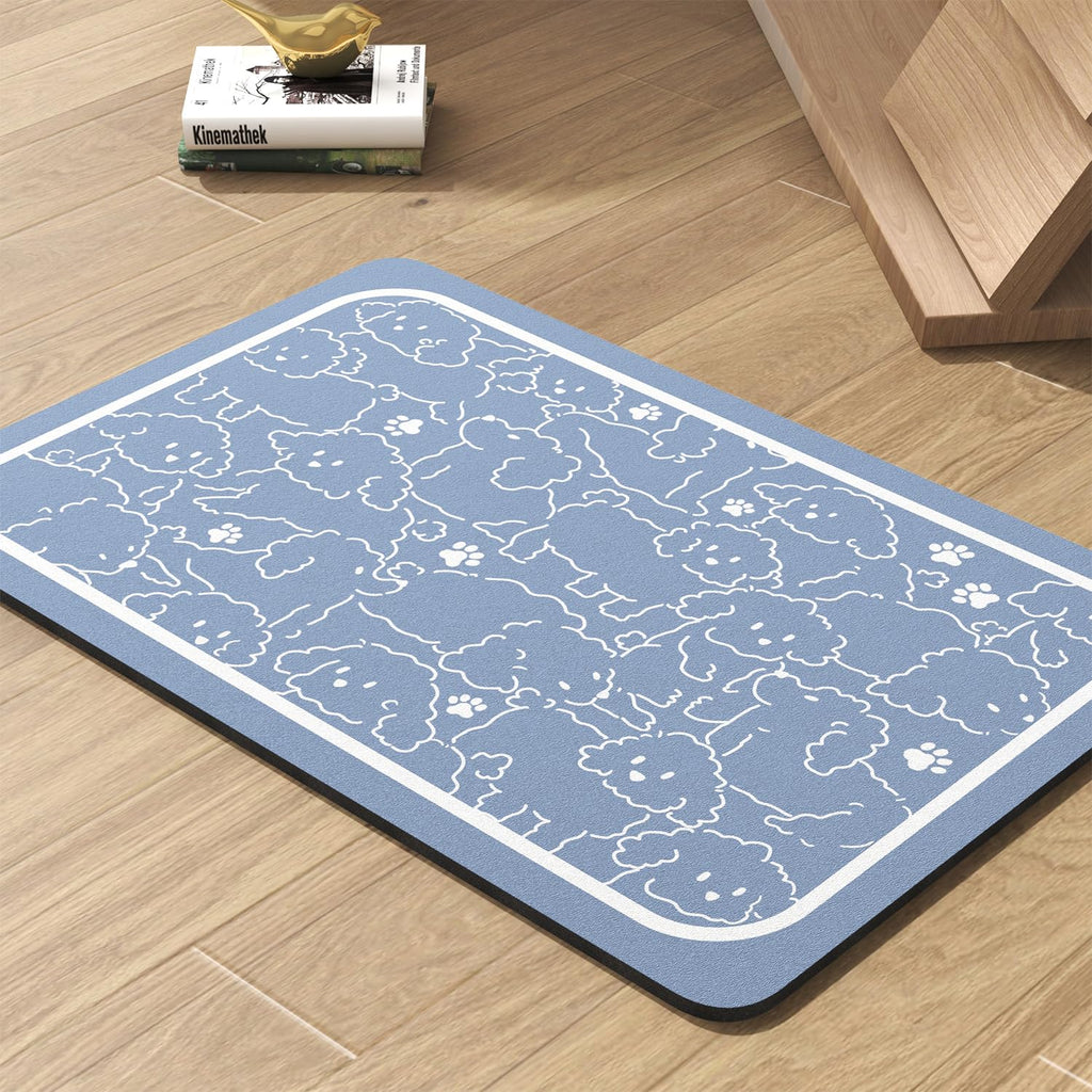 Pet Feeding Mat-Absorbent Dog Mat for Food and Water Bowl-No Stains Quick Dry Water Dispenser Mat-Dog Accessories Pet Supplies-Bowl for Messy Drinkers（Brown,23"x34"