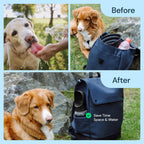 MalsiPree Dog Water Bottle Dispenser - 12 oz Navy Blue, Leak-Proof