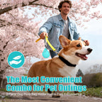 Portable Dog Water Bottle 10oz Stainless Steel Travel Dog Water Dispenser with Bowl No-Spill Puppy Water Bottle for Walking Hiking Small Dog Water Bottle (Sapphire Blue)