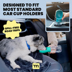 MalsiPree Dog Water Bottle Dispenser - 12 oz Navy Blue, Leak-Proof
