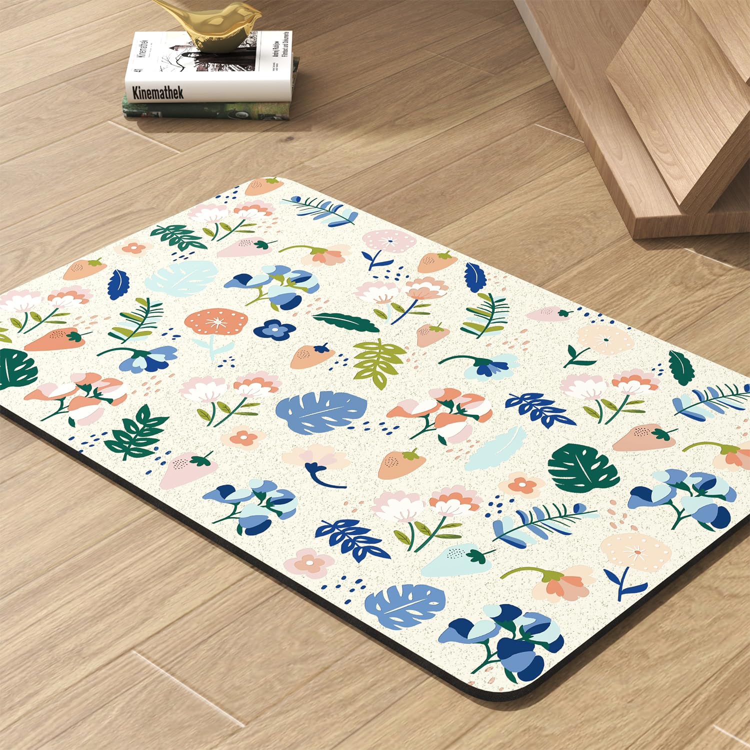 Pet Feeding Mat-Absorbent Dog Mat for Food and Water Bowl-No Stains Quick Dry Water Dispenser Mat-Dog Accessories Pet Supplies-Bowl for Messy Drinkers（Brown,23"x34"