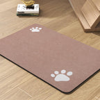 Pet Feeding Mat-Absorbent Dog Mat for Food and Water Bowl-No Stains Quick Dry Water Dispenser Mat-Dog Accessories Pet Supplies-Bowl for Messy Drinkers（Brown,23"x34"