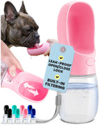 MalsiPree Dog Water Bottle Dispenser - 12 oz Navy Blue, Leak-Proof