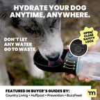MalsiPree Dog Water Bottle Dispenser - 12 oz Navy Blue, Leak-Proof