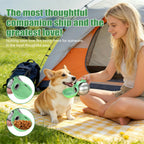 Portable Dog Water Bottle 10oz Stainless Steel Travel Dog Water Dispenser with Bowl No-Spill Puppy Water Bottle for Walking Hiking Small Dog Water Bottle (Sapphire Blue)
