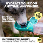 MalsiPree Dog Water Bottle Dispenser - 12 oz Navy Blue, Leak-Proof