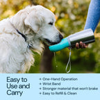 MalsiPree Dog Water Bottle Dispenser - 12 oz Navy Blue, Leak-Proof