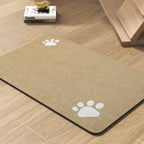 Pet Feeding Mat-Absorbent Dog Mat for Food and Water Bowl-No Stains Quick Dry Water Dispenser Mat-Dog Accessories Pet Supplies-Bowl for Messy Drinkers（Brown,23"x34"