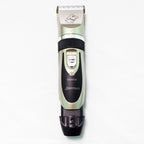 Tondeuse pro pour chien beige, vue avant avec grille de coupe