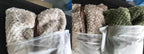 Lot de couvertures pour chien en peluche, pliées et rangées en sachets