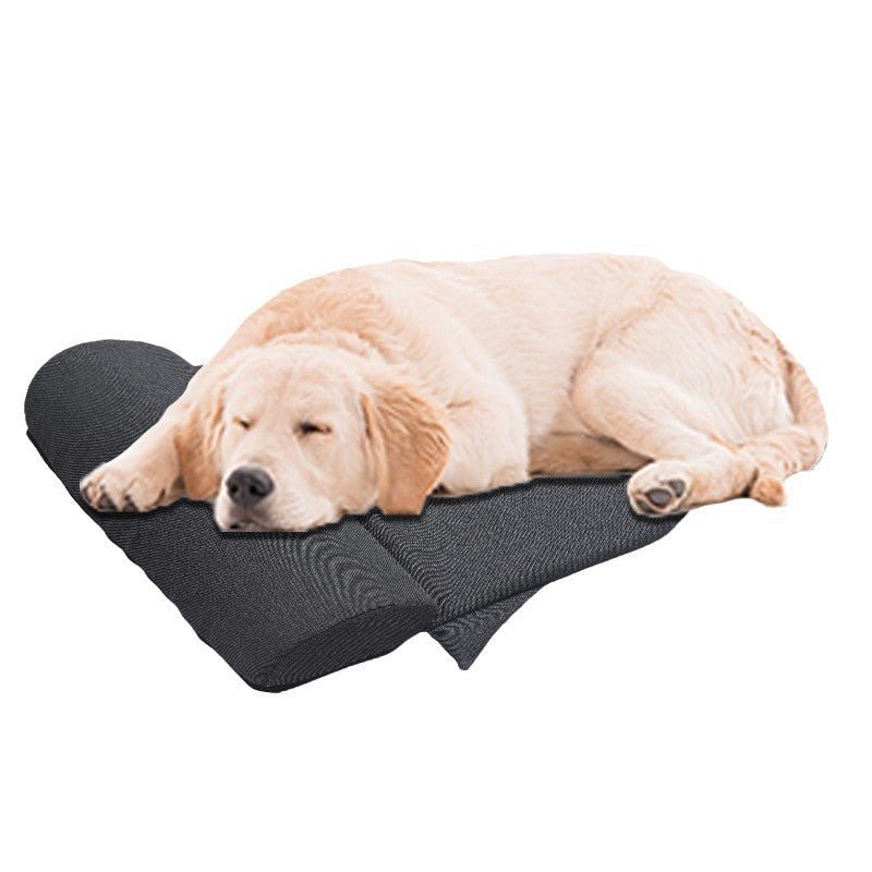 Oreiller pour chien gris foncé, coussin en forme d’oreiller, chien couché